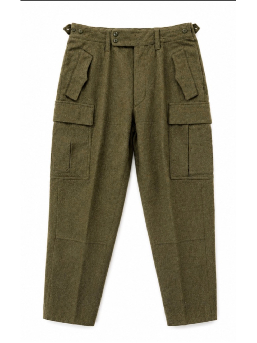 Vintage Niemann & Co Military Wool Cargo Pants Olive Green Field Trousers 36*30